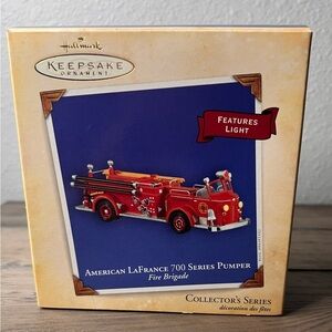 Hallmark NEW 2004 American LaFrance 700 Pumper #2 Fire Brigade Series Christmas